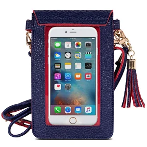 PU Leather Cross Body Bag Mini Phone Pouch Cross Body Mobile Phone Bags