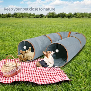 New Design Small Animal Tunnel Bed Pet Training Bag Collapsible Pet Tunnel Toy