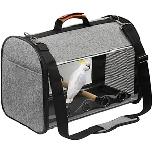 birds Travel Bag Portable Pet Bird Parrot  Transparent Breathable Travel Cagebird carrier bag
