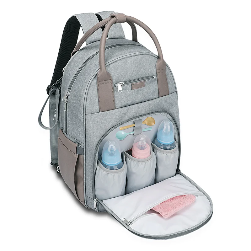 2021 New arrival factory customized travel baby diaper bag mummy backpack with changing station Bassinet,mummy backpack,mommy diaper backpack,mummy diaper bag