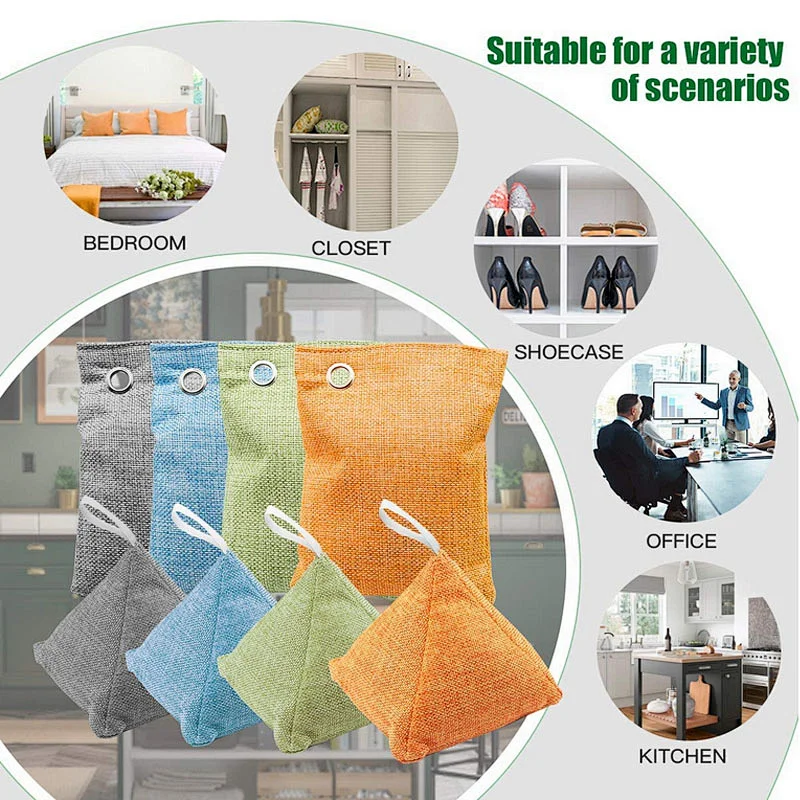 Natural Home Deodorizer Bags Activated Bamboo Charcoal Air Purifying Bag