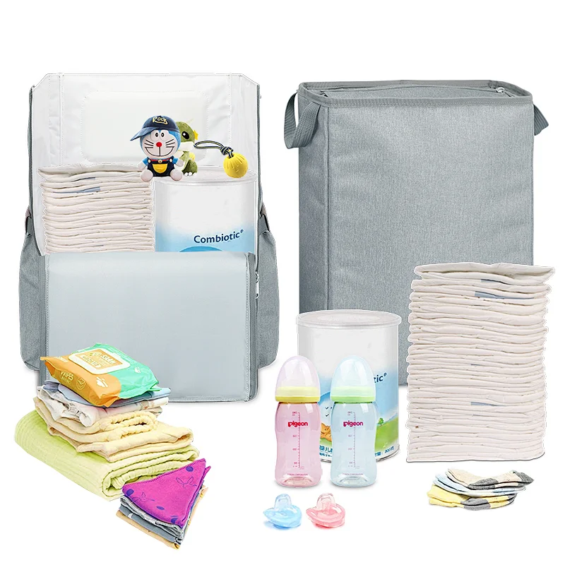 Baby bag with changing station, expandable baby diaper bag for girls, boys, dads and moms traveling baby diaper bag