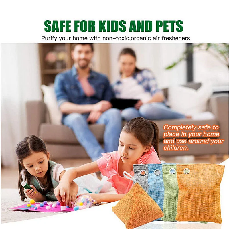 Natural Home Deodorizer Bags Activated Bamboo Charcoal Air Purifying Bag