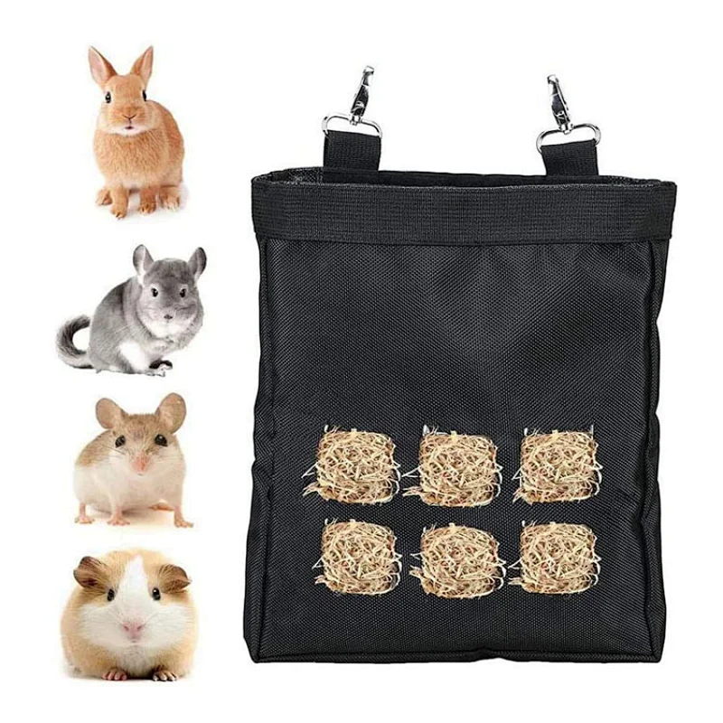 Hanging Storage Bag Rabbit Hay Feeder Bag for for Rabbit Guinea Pig Chinchilla Hamsters