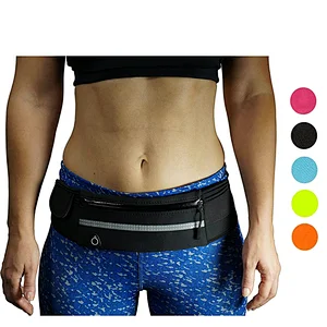 Promising Amazon Hot Sale Custom Logo Outdoor Waterproof Fabric Waist Hip Bag running belts sports fanny pack