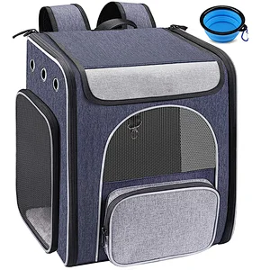 custom  foldable Expandable Soft-Side  dog Travel carrier bag  Backpack Bicycle Pet Carrier