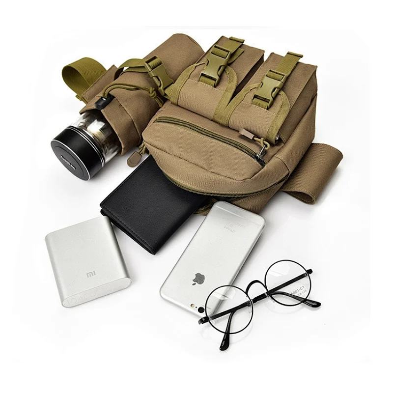 Outdoor Military Multi-function Water Waist Bag Camouflage Fanny Pack Mountaineering Running Bag Tactical Nylon Kettle Pockets