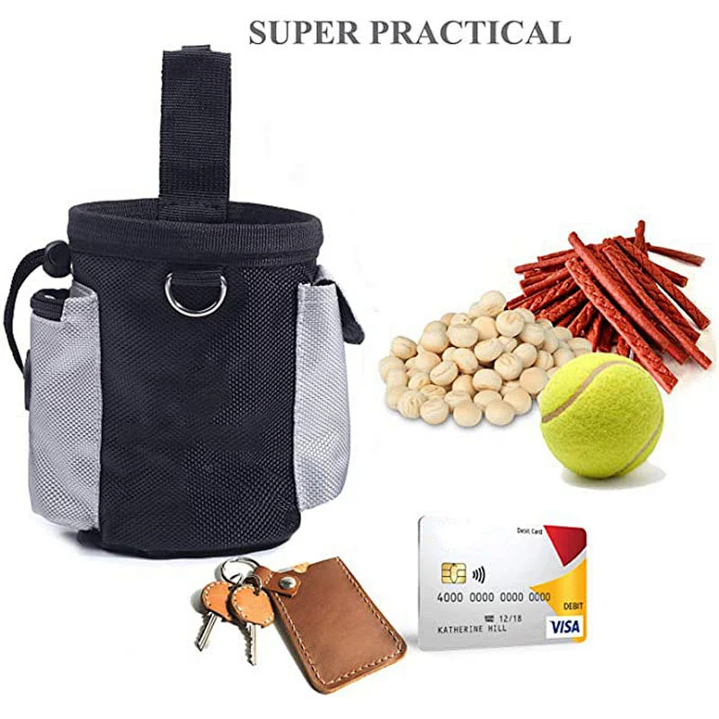 Puppy Treat Pouch Pet Small Dog Bait Holder Animal Walking Snack Container Dog Training Bag