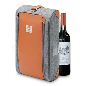 2 Bottle Wine Carrier Tote Bag for Wine Bottles Customized Wine Cooler Bag