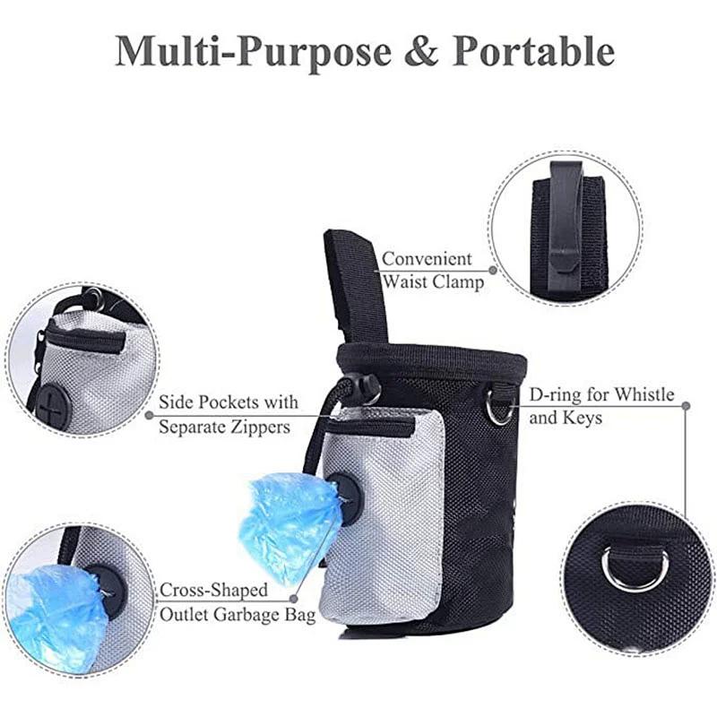Puppy Treat Pouch Pet Small Dog Bait Holder Animal Walking Snack Container Dog Training Bag