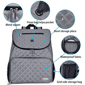 Dog Travel Bag Airline Approved Pet Supplies Backpack Dog Travel Backpack with2 Food Baskets.
