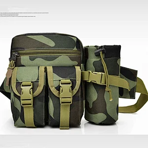 Outdoor Military Multi-function Water Waist Bag Camouflage Fanny Pack Mountaineering Running Bag Tactical Nylon Kettle Pockets