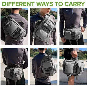 Promising elastic belt waterproof sport running fanny packs military Tactical Chest Bag tactical shoulder bag
