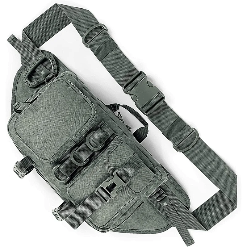 Promising elastic belt waterproof sport running fanny packs military Tactical Chest Bag tactical shoulder bag