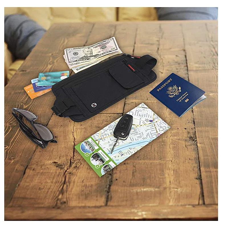 Passport Holder RFID Blocking  Waist Travel Bag,passport holder