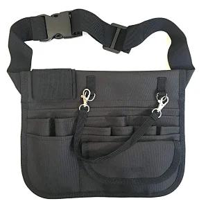 Multi, Compartment Nurse Apron Hip Bag Nurse Fanny Pack with Tape Holder Premium Utility Nurse Waist Bag EMT, CNA, NP, PA,