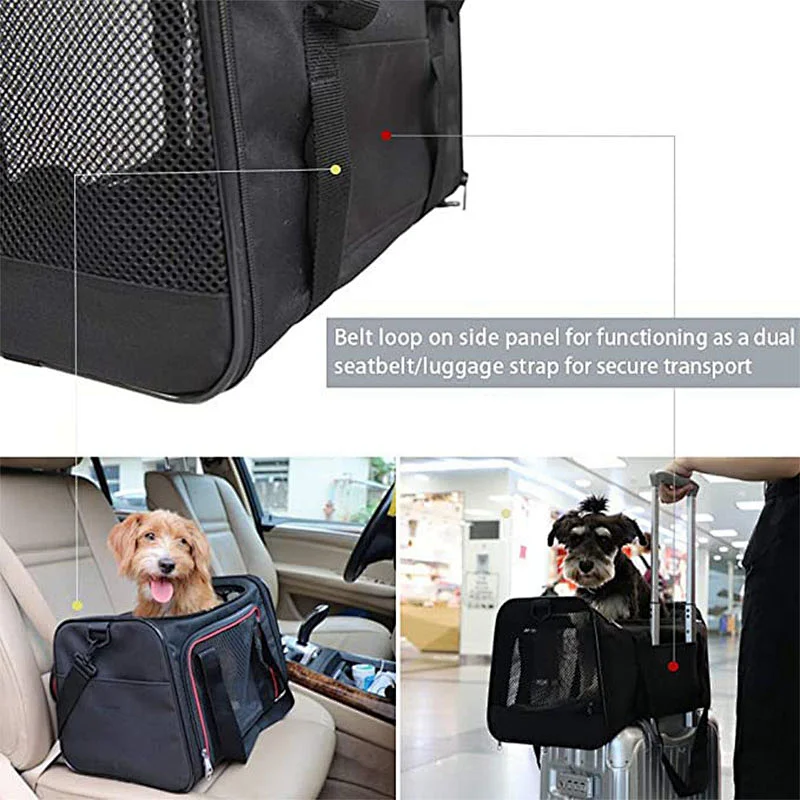 Collapsible Cat and Dog Sturdy Bottom Easy shoulder pet travel carrier pet cages carriers