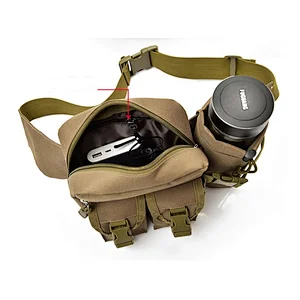 Outdoor Military Multi-function Water Waist Bag Camouflage Fanny Pack Mountaineering Running Bag Tactical Nylon Kettle Pockets