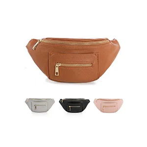 2020 custom Leather Cool Waist Bag ladies fashion pouch leather fanny pack for women