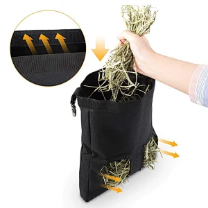 Rabbit Hay Feeder Bag 600D Oxford Guinea Pig Hay Feeder Storage Hay Bag for Small Animal