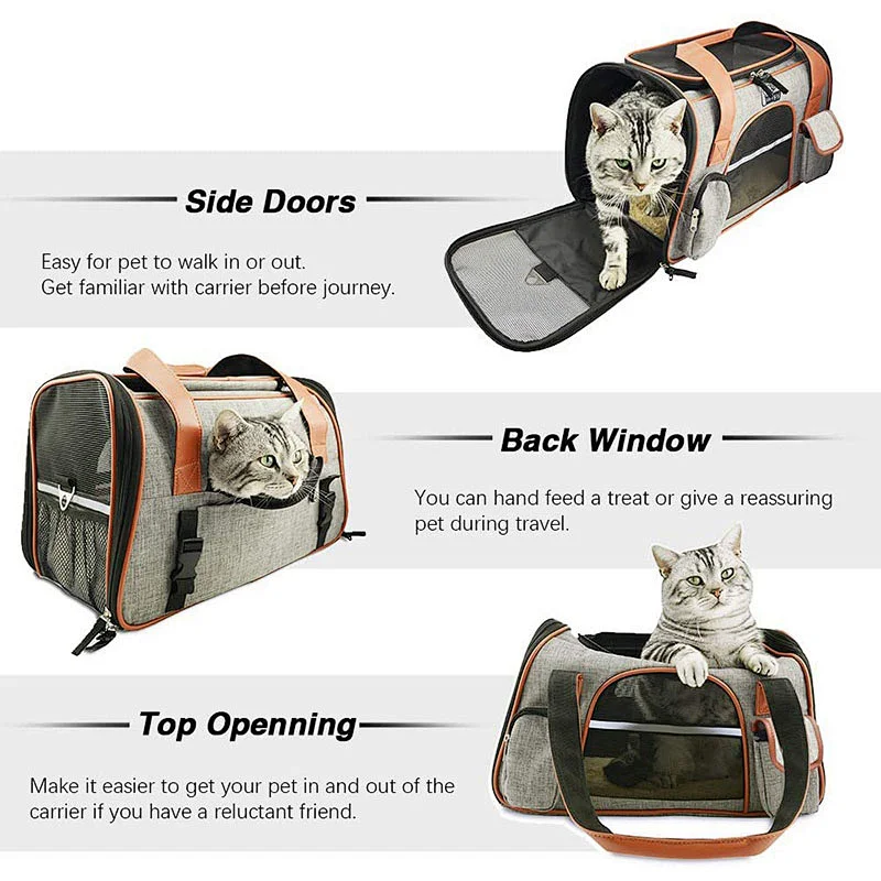 Breathable Premium Pet Carrier for Cats and Dogs Portable Cozy Pet Travel Bag