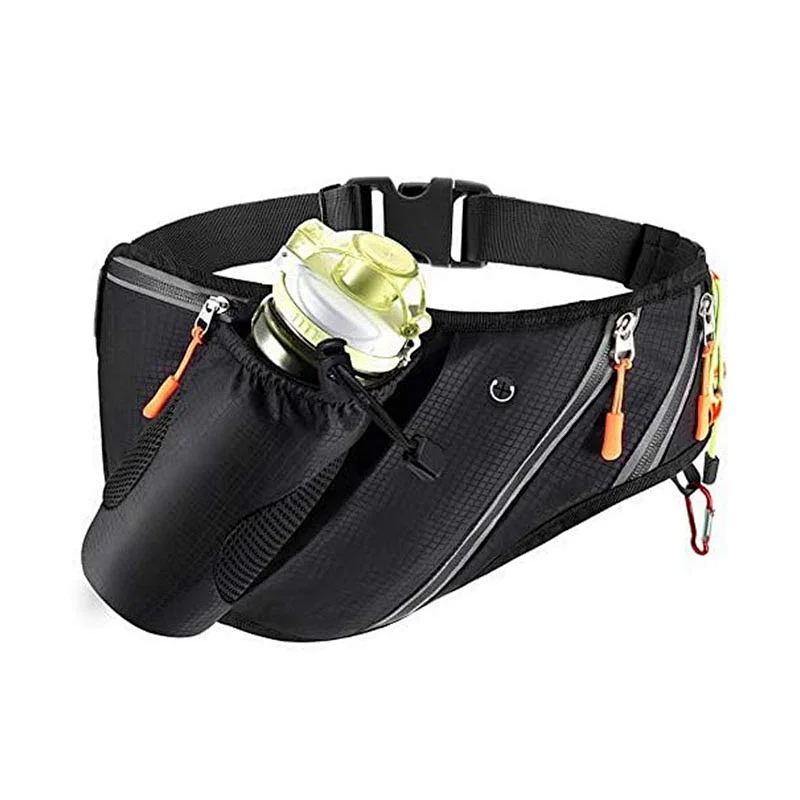 With Water Bottle Holder Travel Sports Fitness Adjustable Running Pouch Running Belts Waist Bag Fanny Pack