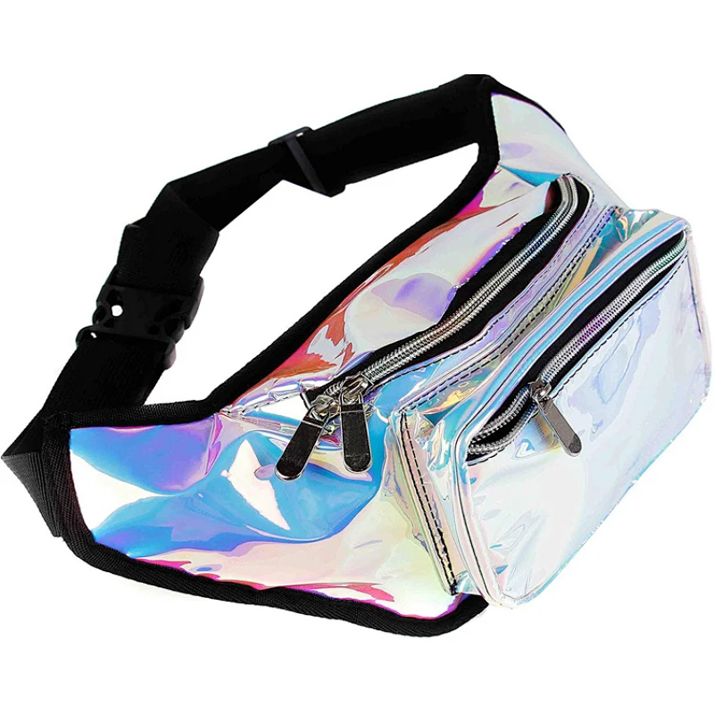 Factory Custom Waterproof Fashion Ladies PVC fanny pack with slides unique cute fanny pack