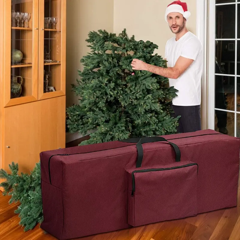 Christmas tree storage bag Christmas tree bag Lease storage container Christmas holiday decoration Durable Christmas bag Hard to tear Premium 600D Oxford