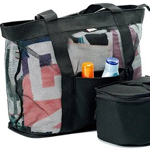 Mesh Wet Sports Gear Shoulder Bag Waterproof Duffle Shopping Handbag for Family Holiday Picnic Swimming kid toy