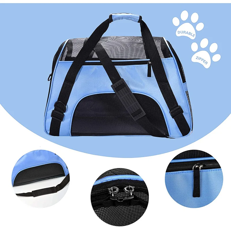 Soft Sided Pet Bags Dogs Cats Airline Approved Dog Carrier Large Pet Carrier Pet Travel Cages