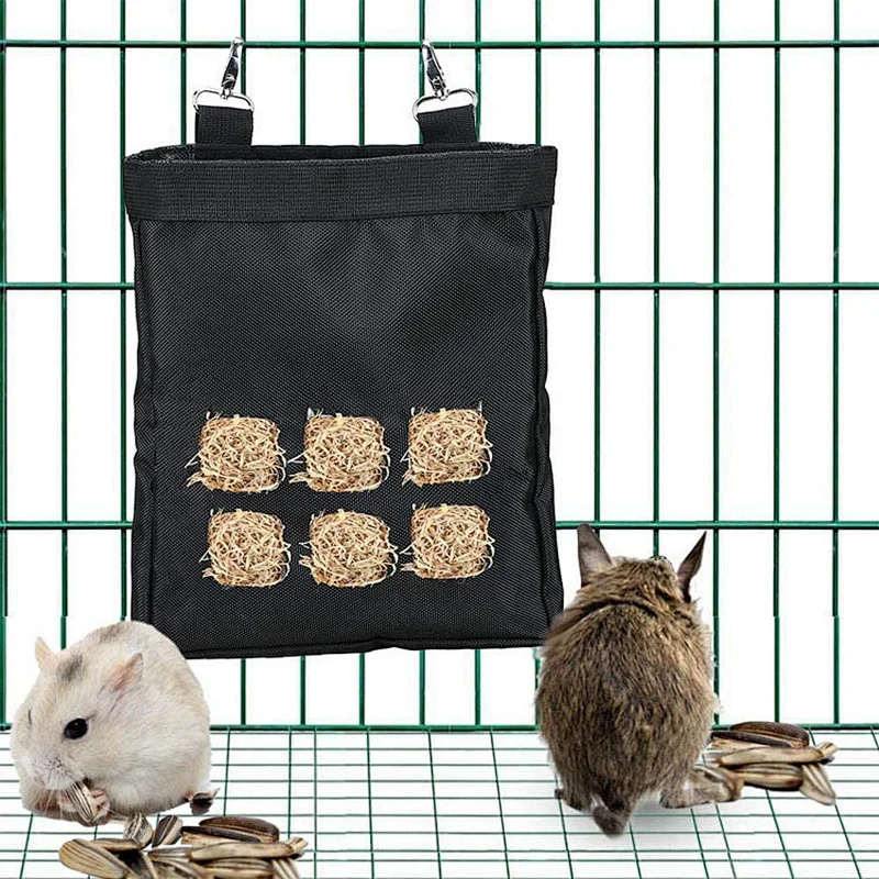 Hanging Storage Bag Rabbit Hay Feeder Bag for for Rabbit Guinea Pig Chinchilla Hamsters