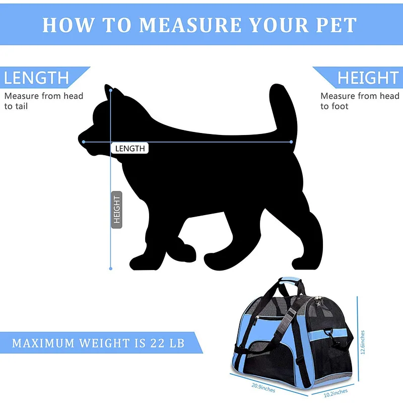 Soft Sided Pet Bags Dogs Cats Airline Approved Dog Carrier Large Pet Carrier Pet Travel Cages