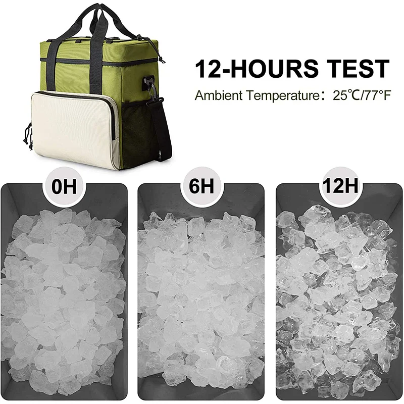Cooler Bag Portable 35-Can Insulated Soft Cooler Bag 24L Lunch Coolers for Picnic, Beach, Work, Trip