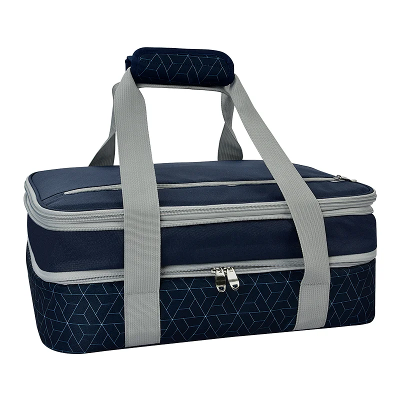 Large Capacity Picnic Food Bag Cooler Bag Freezable Delivery Lunch Insulated Cooler Bag