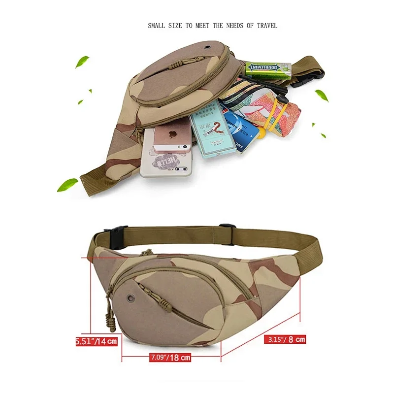 Men Camouflage Waist Pack Fanny-Pack kidney Belt-Bag Running Cycling Fanny Pack Waist bag Waist Pack