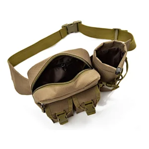Outdoor Military Multi-function Water Waist Bag Camouflage Fanny Pack Mountaineering Running Bag Tactical Nylon Kettle Pockets