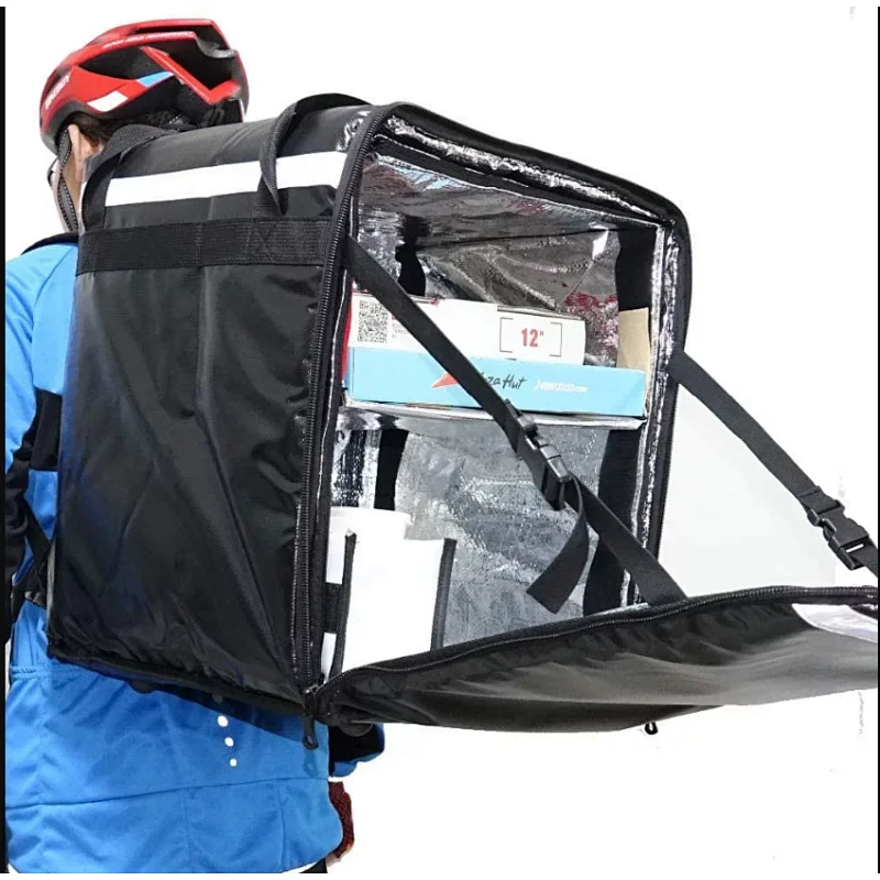Wholesales Custom Large Durable Insulated Thermal Pizza Food delivery Backpack Bag