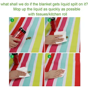 Compact Water-Resistant Picnic Blanket Tote with Soft Fleece backing
