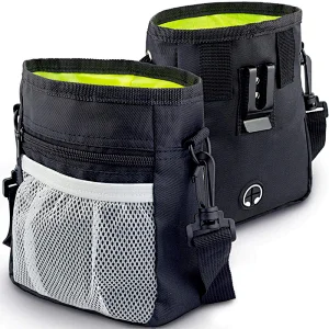 custom logo waterproof canvas pet snack bag walking dog training treat pouch bag with waist belt