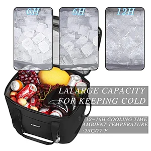 60 Can Large Cooler Thermal Bag Collapsible Insulated Lunch Box Leakproof Cooler Bag Box Suitable for Camping Picnic& Beach