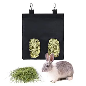 Rabbit Hay Feeder Bag 600D Oxford Guinea Pig Hay Feeder Storage Hay Bag for Small Animal