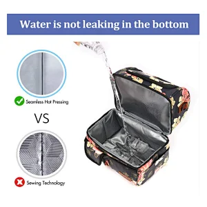 Double Deck Insulated Lunch Box Large Cooler Tote Bag Lunch Box Bag Adults
