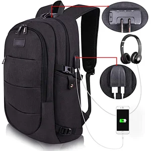 Travel Laptop Backpack Water Resistant Anti-Theft Bag with USB Charging Port Computer Business Backpacks Casual Hiking Daypack