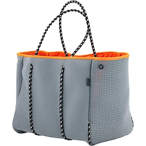 custom  Hot selling perforated neoprene bag beach bag tote handbag bags for women