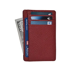 Wholesale  Bank Card Holder Black  RFID Blocking leather card wallet holders