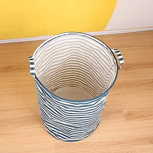 Large Laundry Hamper Bag Waterproof Round Collapsible Storage Basket
