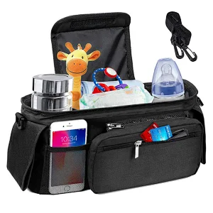 YCW Organizer Of Baby Stroller Bag for Baby With Insulated Cup Holder new baby stroller hanging bag durable large