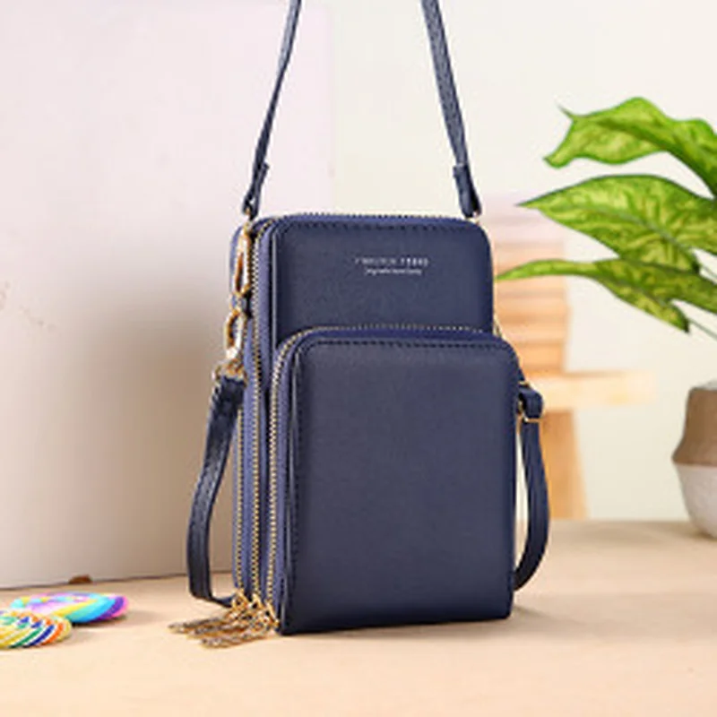 PU Single Shoulder Bag With Large Capacity Multi-Function Touch Screen Mobile Phone Bag,touchscreen phone purse,touch screen mobile phone bag