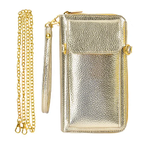 ファッションゴールドチェーン女性ハンドバッグショルダー携帯電話バッグ