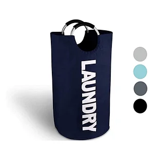 Durable heavy-duty double-layer 600D Oxford fabric Foldable Laundry Basket Portable Tote Bag for Dorm